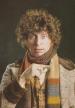 Tom Baker Postcard (pointing at lapel)