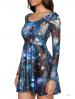 Doctor Who Mash Up Long Sleeve skater dress