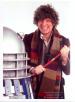 Tom Baker Jemmying a Dalek Print