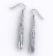 Silver Sonic Screwdriver Drop Earrings