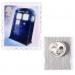 50th Anniversary TARDIS Stamp Pin Badge