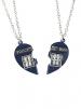 TARDIS Hearts Best Friend Necklace set